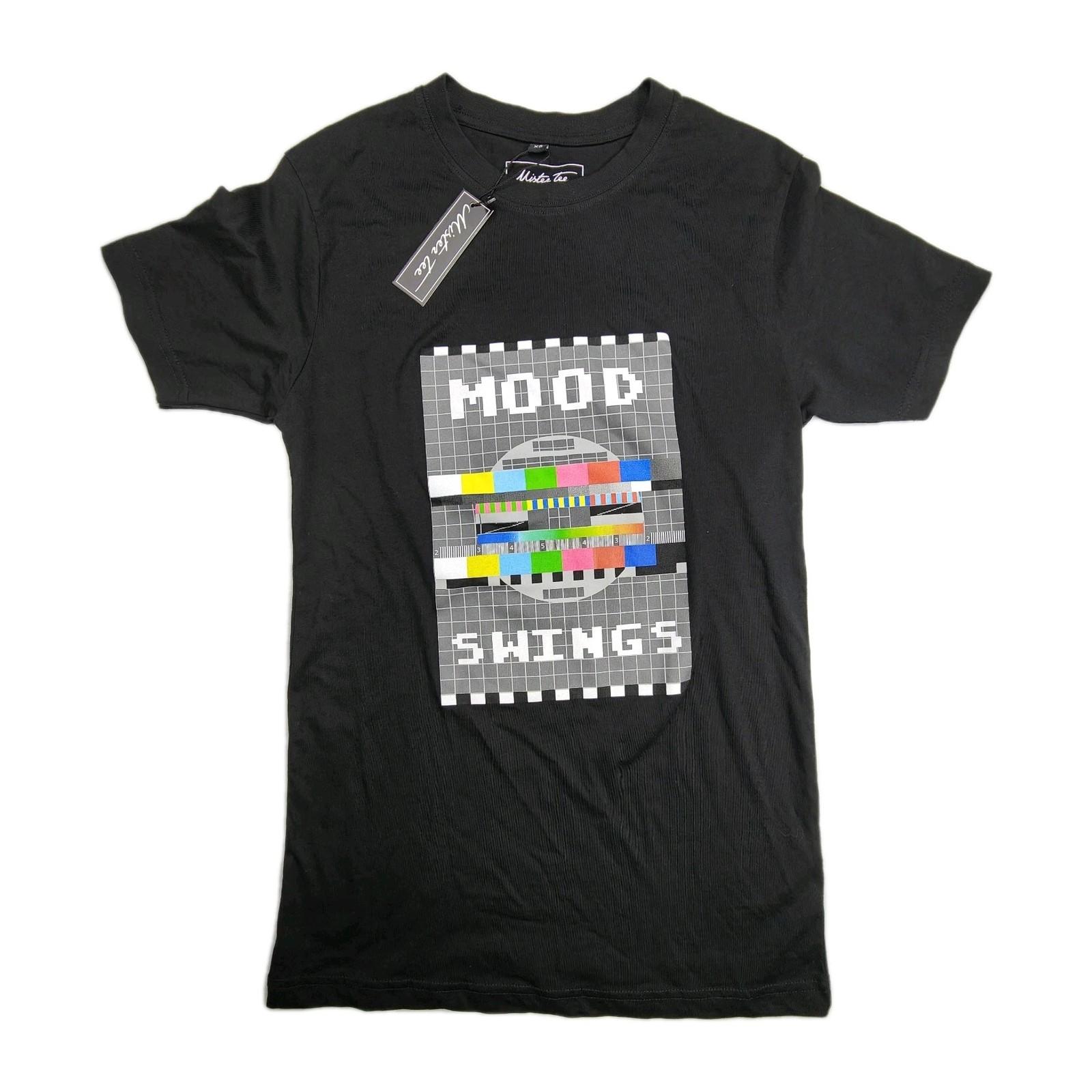 Mister Tee Shirt XS Adult Black Mood Swings Graphic Retro Logo BNWT L