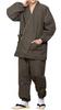 Winter Samue fleece size Birch [Kyoetsu] (Japanese workwear), padded, Tsumugi-style fabric, lining, 16, Men's (L, Brown)