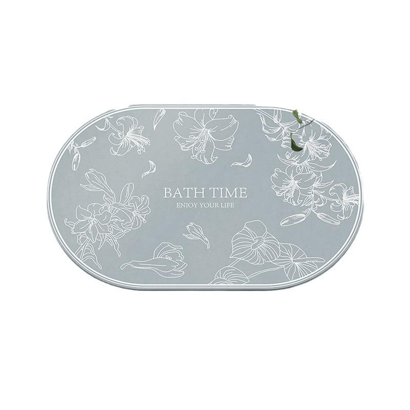 Luxury Flower Toilet Door Dirty and Easy To Take Care of Door Mat Toilet Bathroom Moisture-wicking Quick Drying Non-slip Foot Mat