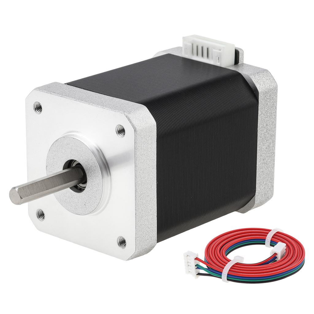 Nema 17 Schrittmotor 60mm 2A 85Ncm Drehmoment 1,8 Grad 4-Draht Bipolar Schwerlast CNC 3D-Drucker Upgrade Inklusive Kabel Halterung