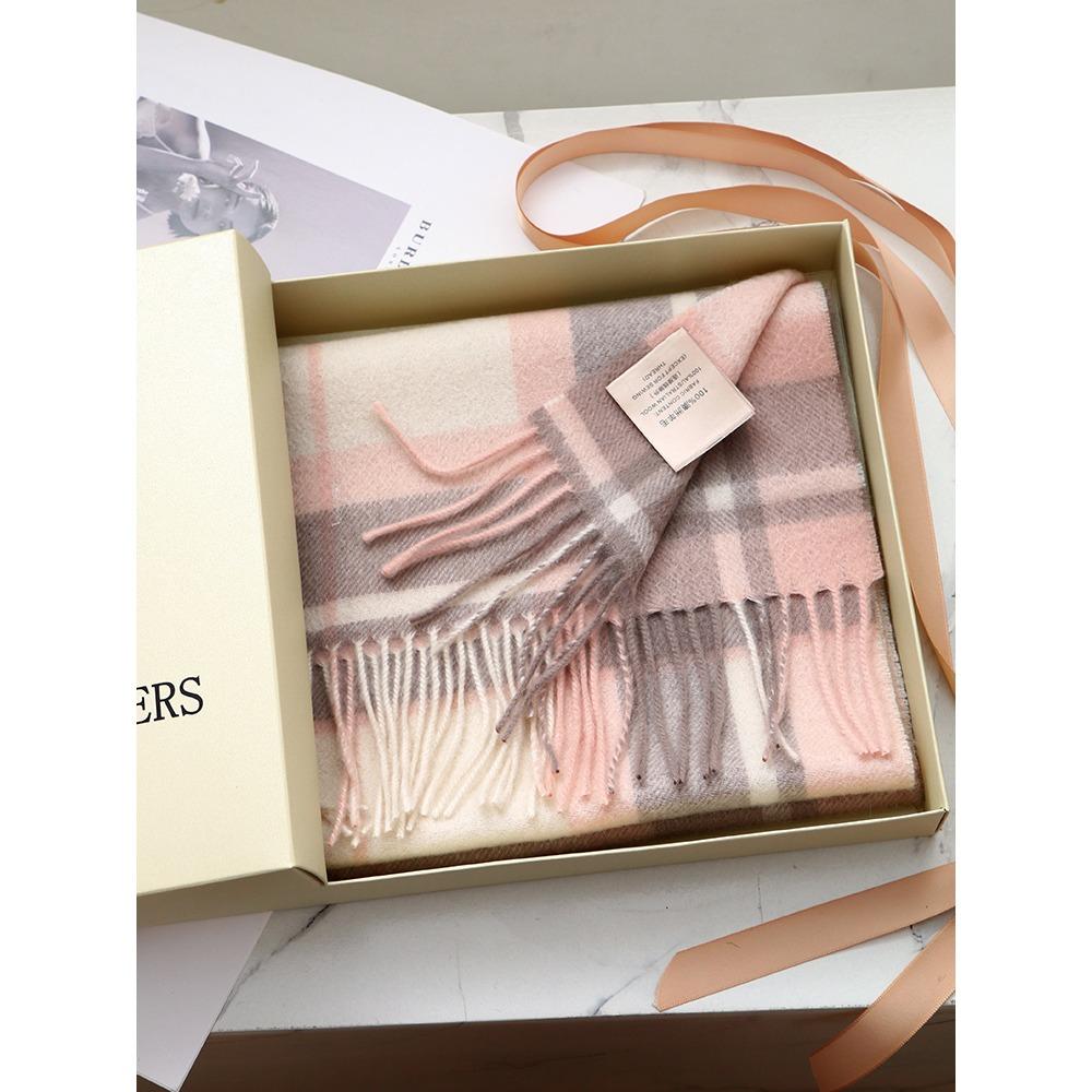 Лучшие товары в Великобритании 100% шерстяной клетчатый шарф женский зимний студенческий — фото 32