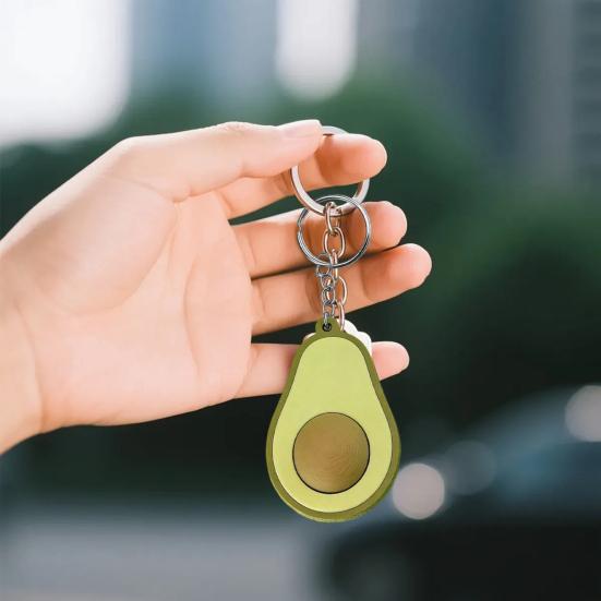 3D Tištěná Klíčenka s Avocado Clickerem Tlačítko na Dekompresi Klíčenka Fidget Hračka pro Pracovníky Doma i v Kanceláři Úzkost Úleva od Stresu Stolní Hračka