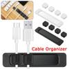 DIY USB Charger Silicone Self-adhesive Cable Management USB Cables Holder Mouse Wire Organizer Cable Organizer
