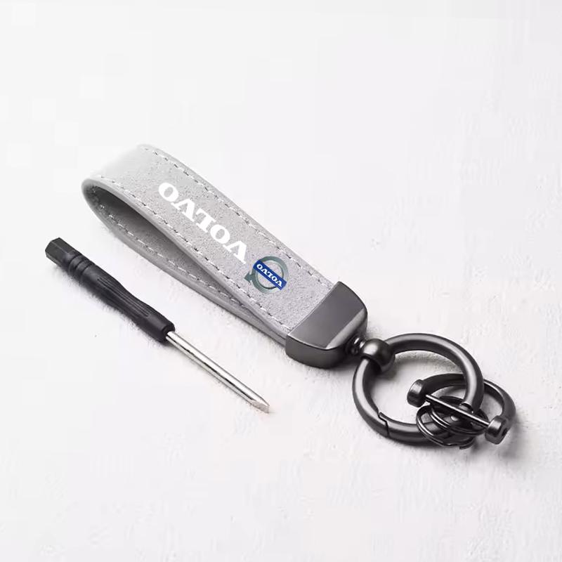 

Car Logo Keychain Keyring Suede Leather Key Chain Accessories For Volvo XC90 XC60 V50 S60 V70 V60 V40 S90 olestar AWD XC40 S80 T