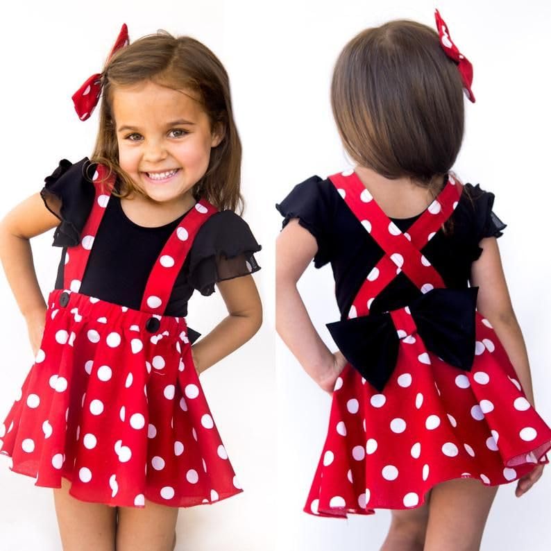 [yomaxer] Mickey Mouse Costume for Kids, Halloween Cosplay, Cute Boys' Cosplay, Baby Clothes, Kids' Suspenders, Kids' Everyday Wear, Popular Anime,