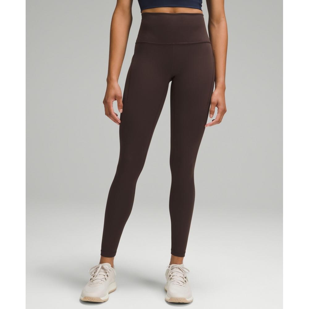 

Lululemon Wunder Train High Rise Tight With Pockets 28 Espresso 4/28