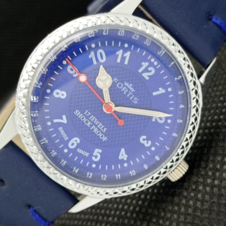 

ВОССТАНОВЛЕННЫЕ ШВЕЙЦАРСКИЕ МУЖСКИЕ НАРУЧНЫЕ ЧАСЫ FORTIS WINDING С СИНИМ ЦИФЕРБЛАТОМ 622c-a416824-2 lot622c-a416824