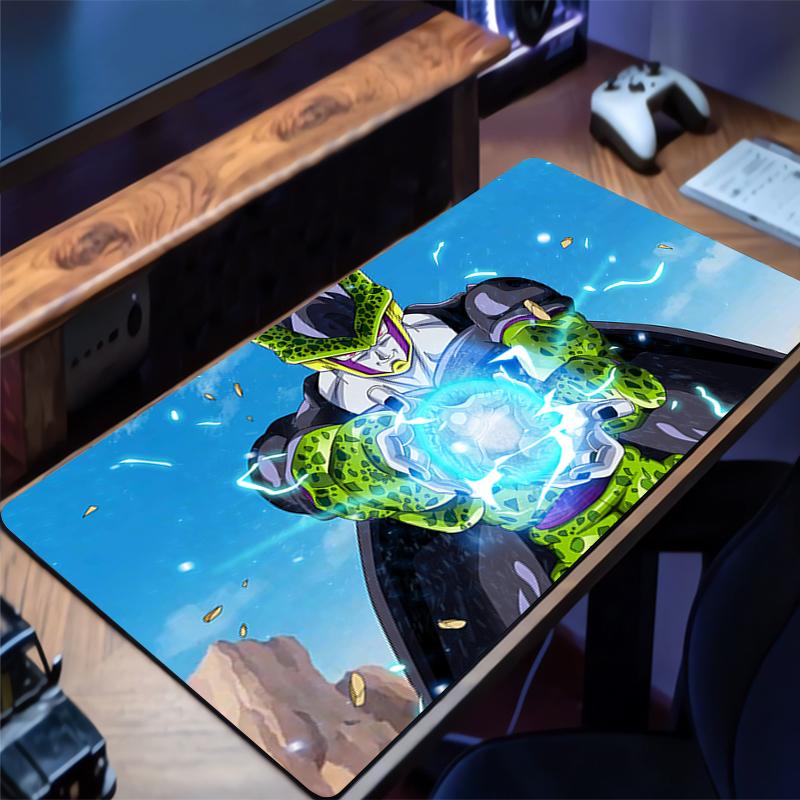 Dragon Ball Cell Mouse Pad Office Rubber Mousepad Anime Desk Mat Extended Pad PC Accessories Gaming Mats NonSlip Keyboard Mat