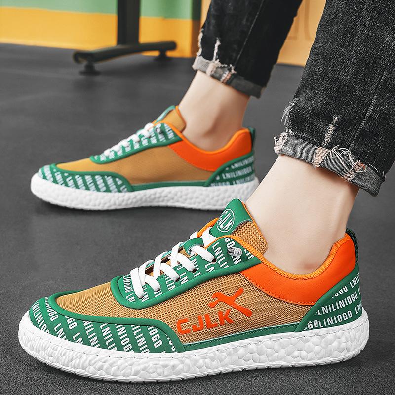 Men's shoes 2025 summer new fashion trend versatile sports casual shoes breathable fly-woven mesh youth tide shoes