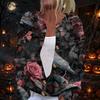 Cardigan da Donna con Stampa di Halloween - Cappotto in Maglia a Manica Lunga con Bottoni Frontali, Maglieria Leggera per Feste in Costume, Uso Quotidiano