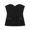 Araltay Fashion Style Women's Clothing Stylish Silk Satin Texture Patchwork Corset Tops 8881593