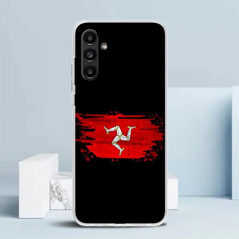 Isle of Man Coat of Arms Cover for Samsung Galaxy A17 A37 A57 A16 A26 A36 A56 A15 A14 A55 Phone Case A13 A53 A25 A35 A24 A34 A23