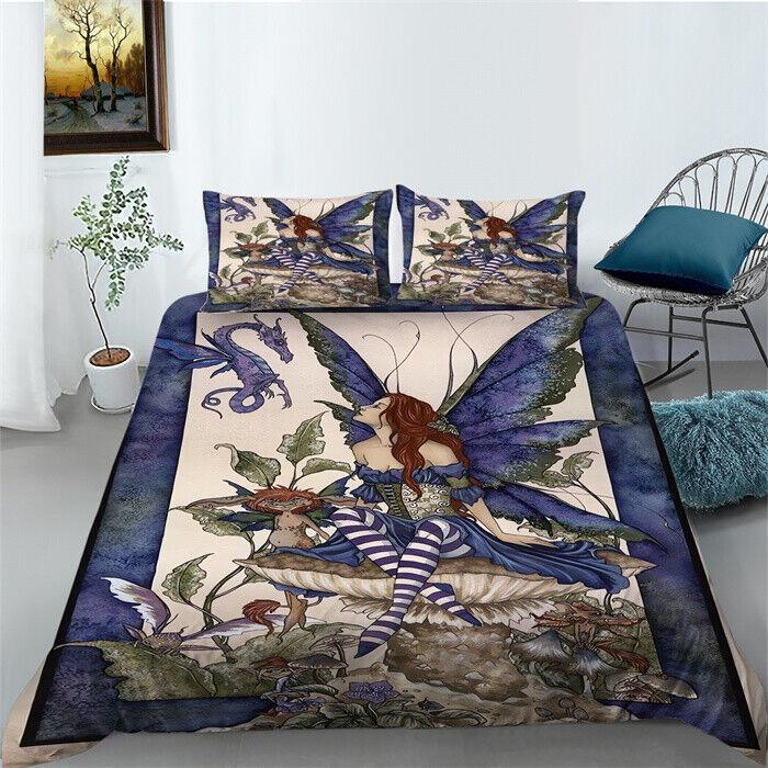 3D Printed Ultra-fine Fiber Bedding Set King Queen Bed Down Duvet Cover Pillowcase 2/3pc European and American Style Bed Cover Home Textile