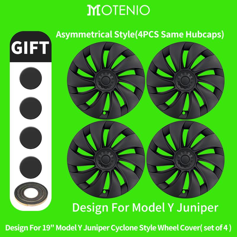 4PCS for New Tesla Model Y 2025-2026 Juniper 19in Turbine Style Hubcap Rim Cover Accessories Hub Cap Automobile Wheel Cap