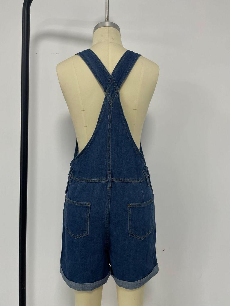 Women's Loose Multi-Pocket Overalls Jeans - European & American Style