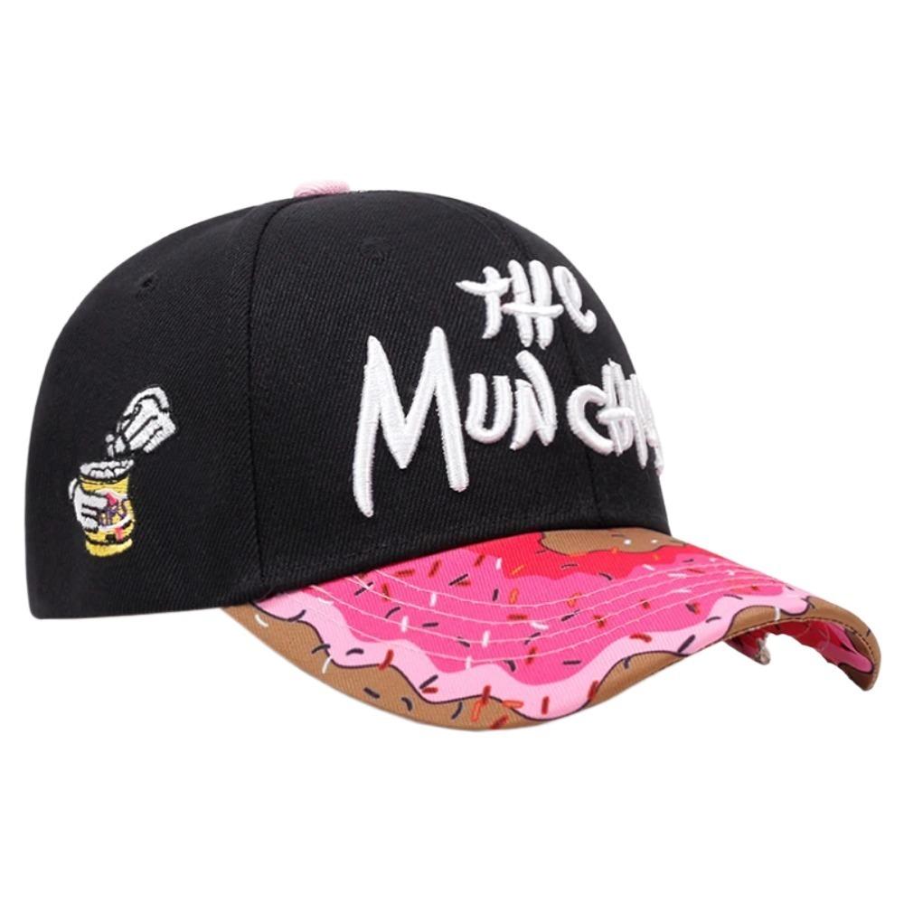 Korean Style Donut Embroidery Baseball Cap Adjustable Dance Snapback Hats  Daily