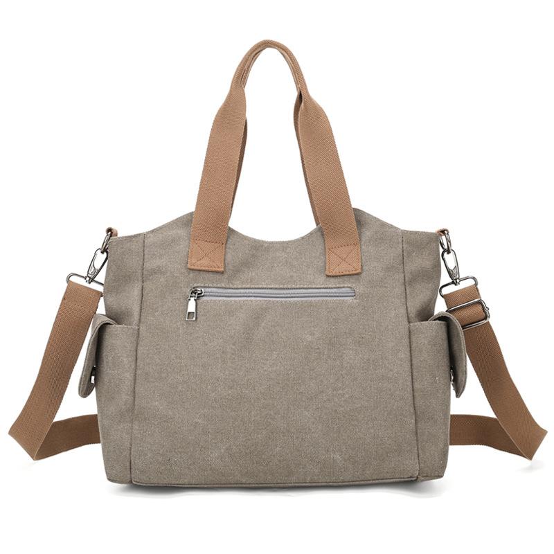 Canvas Bag Commuter Tote Bag Women's Bag Student Large Capacity Shoulder Crossbody Bag
