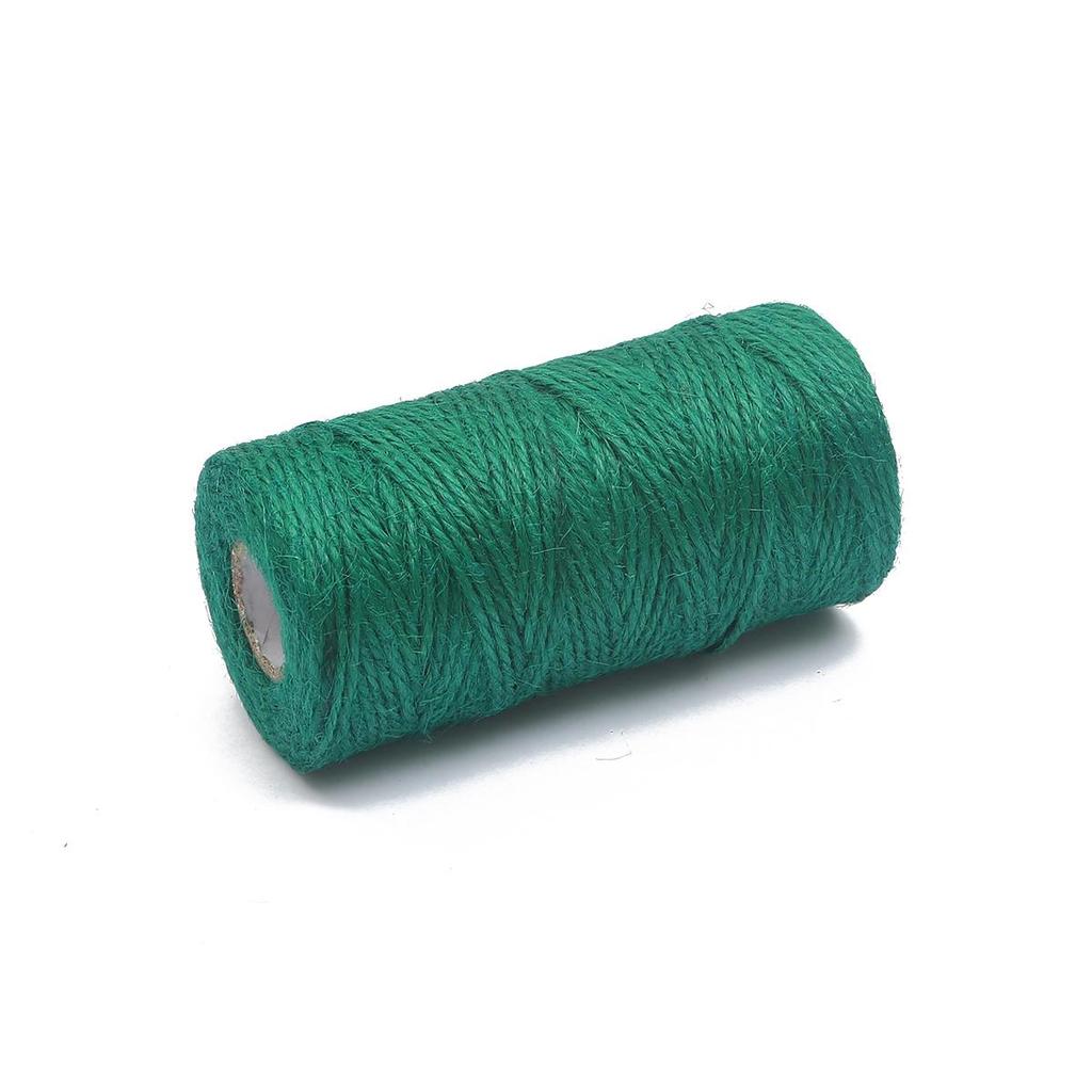 100M/Roll 2mm Natural Burlap Hessian Jute Twine Cord Rope String Gift Packing Strings Christmas Event & Party Supplies DIY Decor