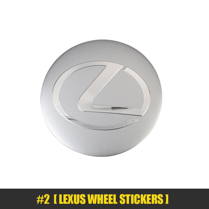

4Pcs Car Hub Center Sticker Wheel Hub Cap Styling For Lexus Fsport RX330 IS250 Ct200h ES300h RX350 IS300h NX300h UX GX470 LX570