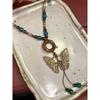 Bohemian Bronze Necklace Women's Woven Belt Earrings Holiday Style with Skirt Waist Chain Wear Accessories