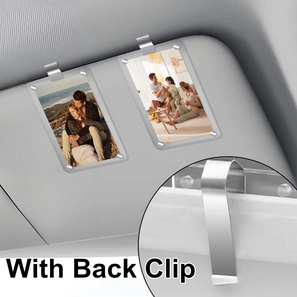 Waterproof Magnetic Acrylic Photo Clip Lightweight Visor Clip Photo Frame  Horizontally Vertically