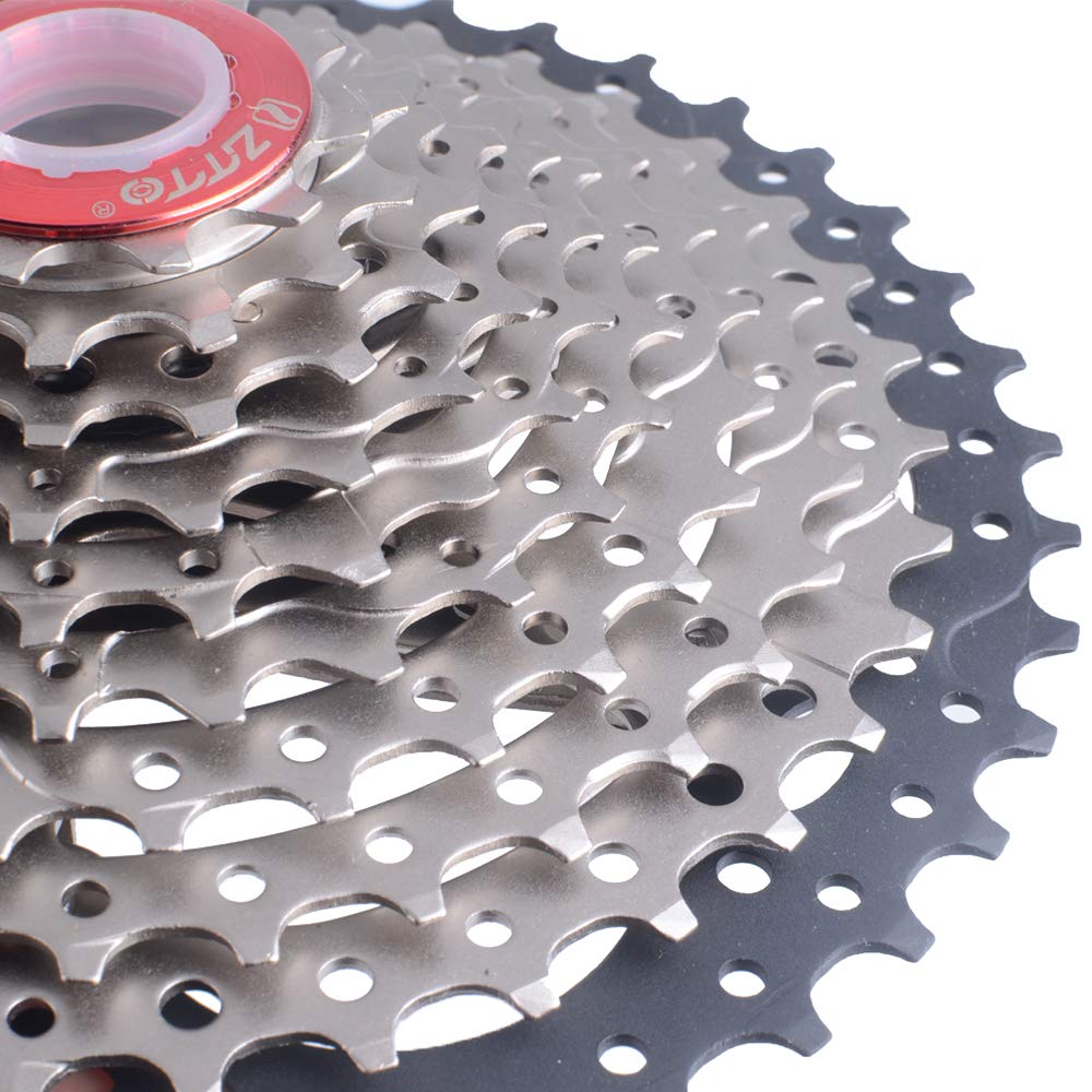 Sunrace 11-42T 10-Speed Bicycle Cassette Sprocket for Mountain and Highway Cycling, Wide Ratio for MTB Gears