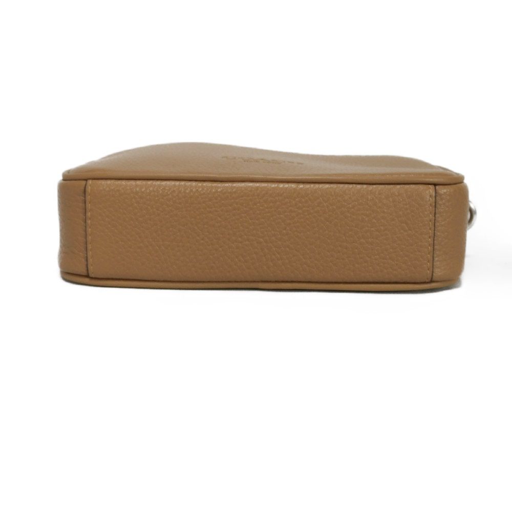 Used 9726 Jaden Crossbody CR179 7921 Current Brown Pochette Unused Logo Embossed Light Saddle Men's from Japan AUTHENTIC