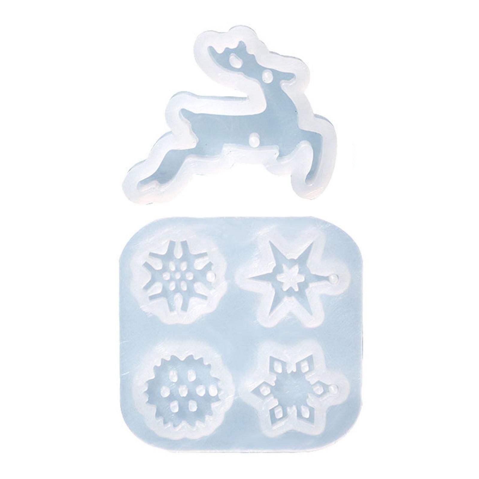 

Silicone Moulds Epoxy Jewellery Casting Supplies Snowflake Deer Earring Pendant Mold for Pendant Charm Earrings Keychain 1