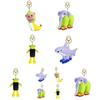 Foreign Italian Brainrot Al Keychain With Shark Cartoon Design For Gift Giving And Party Decor