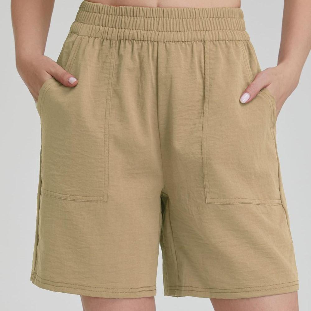 Women's High-waisted Wide-leg Sports Shorts Loose Quick-drying Capri Shorts Fitness Breathable Outerwear Yoga Shorts