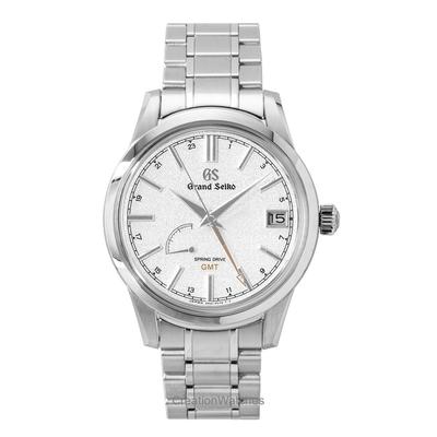 Elegance GMT Edelstahl Silbernes Zifferblatt Automatik SBGE269G 100M Herrenuhr
