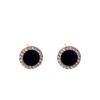 111 silver needles, stud earrings that do not need to be removed when sleeping, temperament rhinestone earrings, black geometric earrings.
