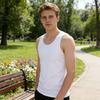 Herren Weste Sommer Ärmellos Rundhals Schlank Passend Tanktops Einfarbige Sport Fitness Camisole Täglich