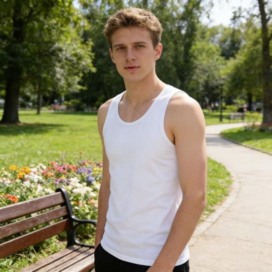 Herren Weste Sommer Ärmellos Rundhals Schlank Passend Tanktops Einfarbige Sport Fitness Camisole Täglich