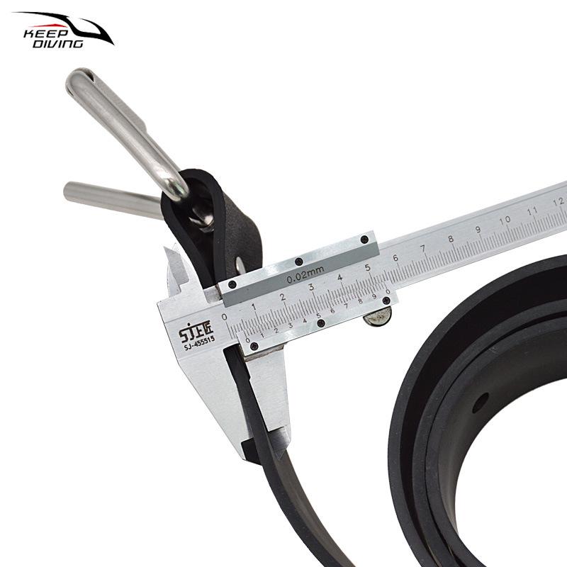 Adjustable Silicone Quick-Release Scuba Dive Belt with Lead Blocks