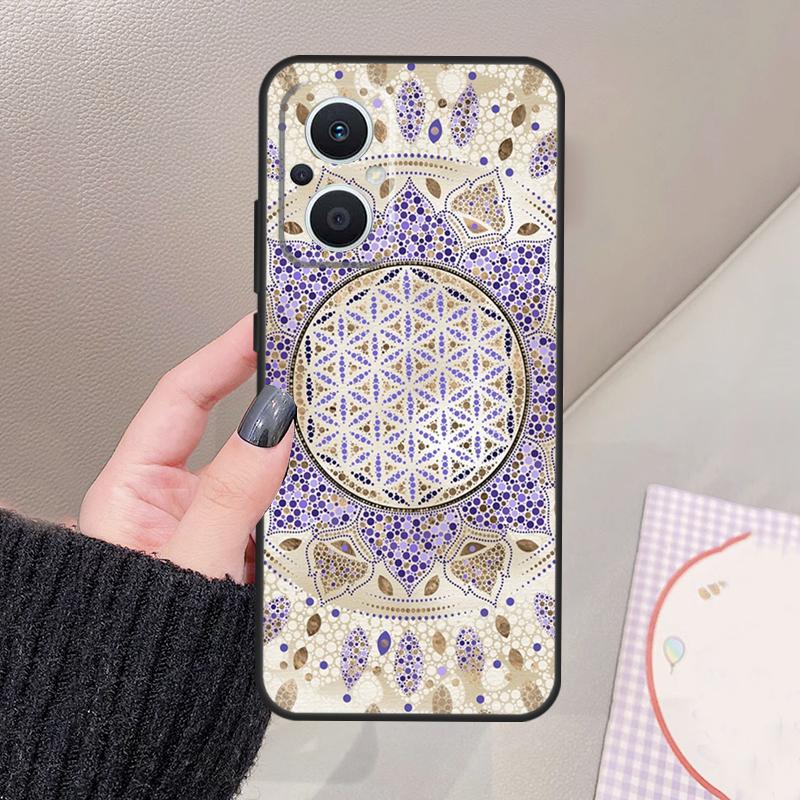 Flower Life In Lotus Pastel Golds Funda For OPPO Reno 10 11 12 13 14 Pro 8 7 Lite 11F 12F 13F 14F OPPO Find X8 X5 X6 X9 Pro Case