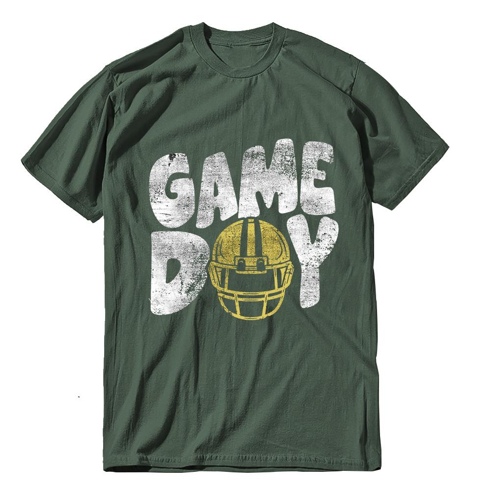 

Coolmind YK012 100% cotton football game day print men T shirt high quality cool big size cotton men tshirt big size tee shirts S