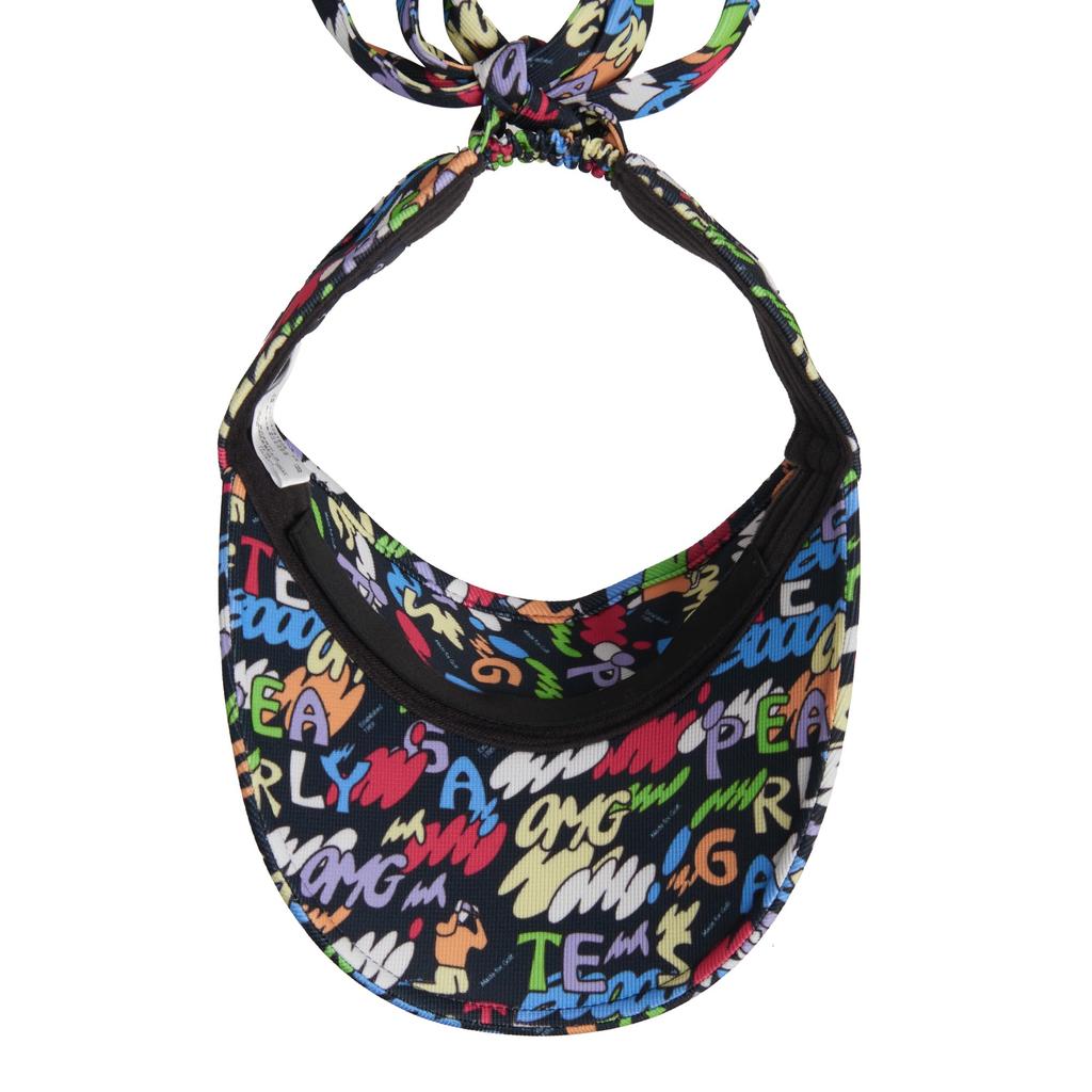 PEARLY GATES Women's Sun Visor (Anti-Logo Print with Back Ribbon) / Golf Hat / 053-4287808 121_Navy Base FR