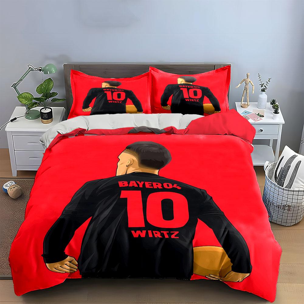 "Giocatore di calcio, Bayer 04." Set biancheria da letto Set copripiumino Copripiumini Federe(1* Copripiumino 2* Federe senza imbottitura piumone)