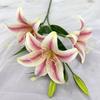 67cm Fake Lily Bouquet 2 Heads Wedding Bridal Bouquet Artificial Lily Flower  Living Room Decor