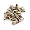 20Pcs M8 20mm Zinc Alloy Hex Drive Head Furniture Nuts Threaded for Wood Insert