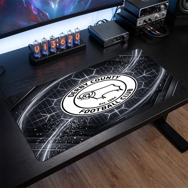 Derby County Football Print Large Mouse Pad, Anti-Slip Extended Gaming Desk Mat for Office Home