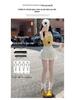 2025 Autumn Black High-Waist A-Line Skirt for Women: Slimming, Fluffy, Elastic Fit