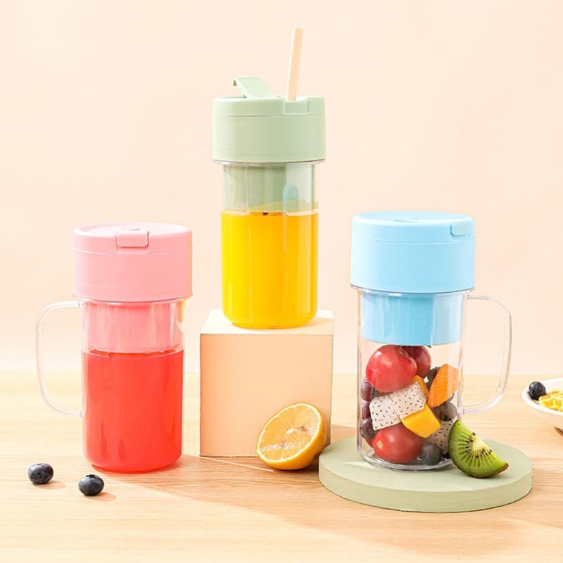 Portable Electric Fruit Juicer Cup USB Rechargeable for Camping Hygienic Travel Home Smoothies Shakes Use
