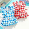 Princess Style Dog Clothes Striped Cat Strap Skirt Cat Dress Sub Teddy Pet Clothing Dog Supplies Magic Fight