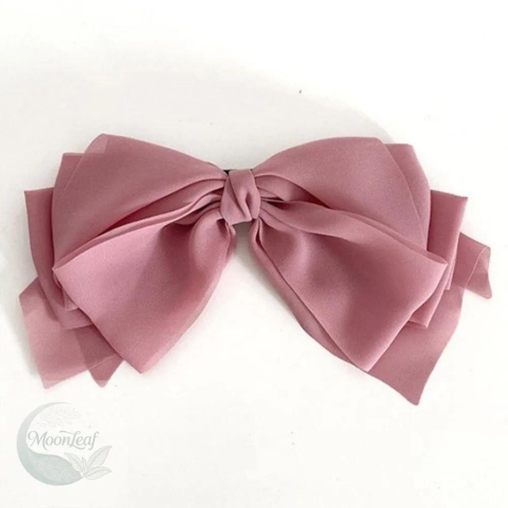 MLSTORE Pink Chiffon Double-Winged Lovely Hairpin Goddess Hairstyle Hair Pin