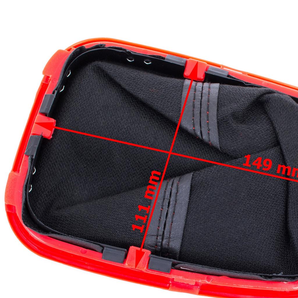 VW Golf IV 97-06 Gear Shift Knob + Gaiter With Red Frame, 6-Speed, 23 Mm