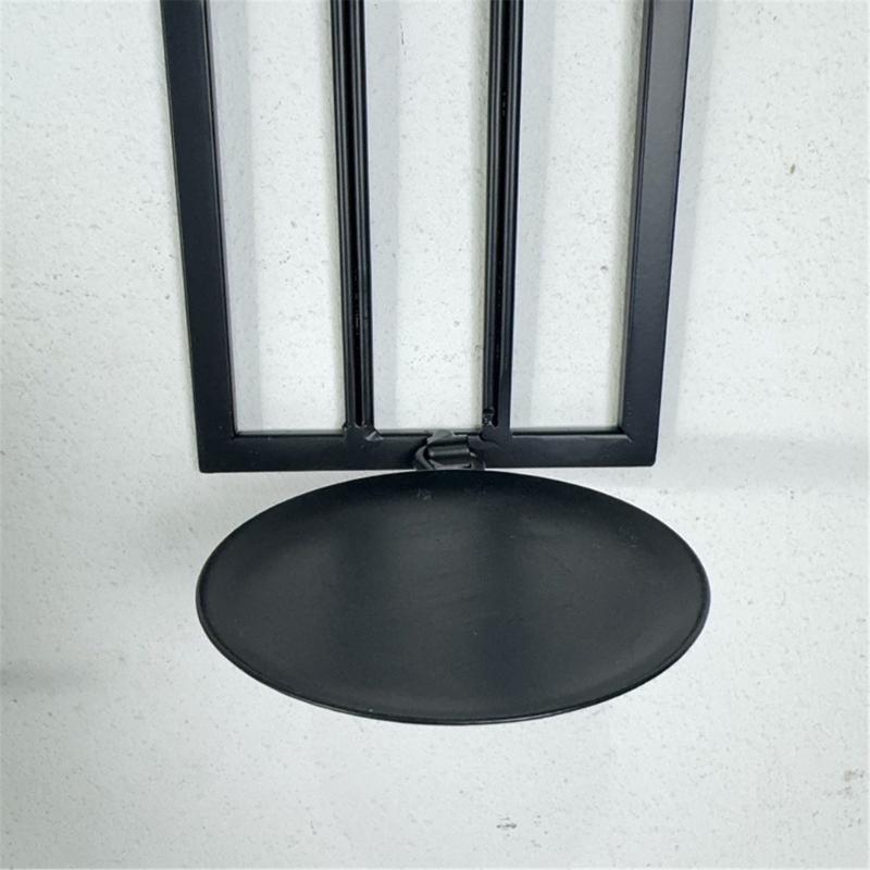 Vintaged Iron Wall Hanging Candle Holder Tealight Pillar Stand for Home Decoration Wall Hanging Sconce