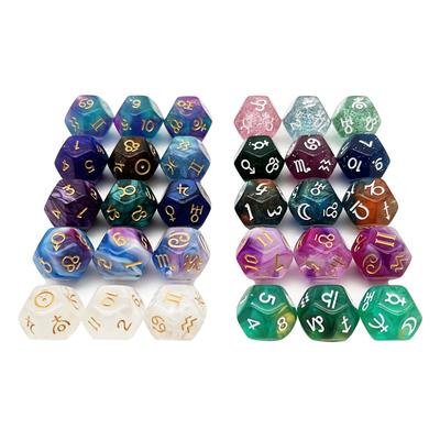 Astrological Dice Game Dice for Divination Tarot Entertainment Board Game Accessories