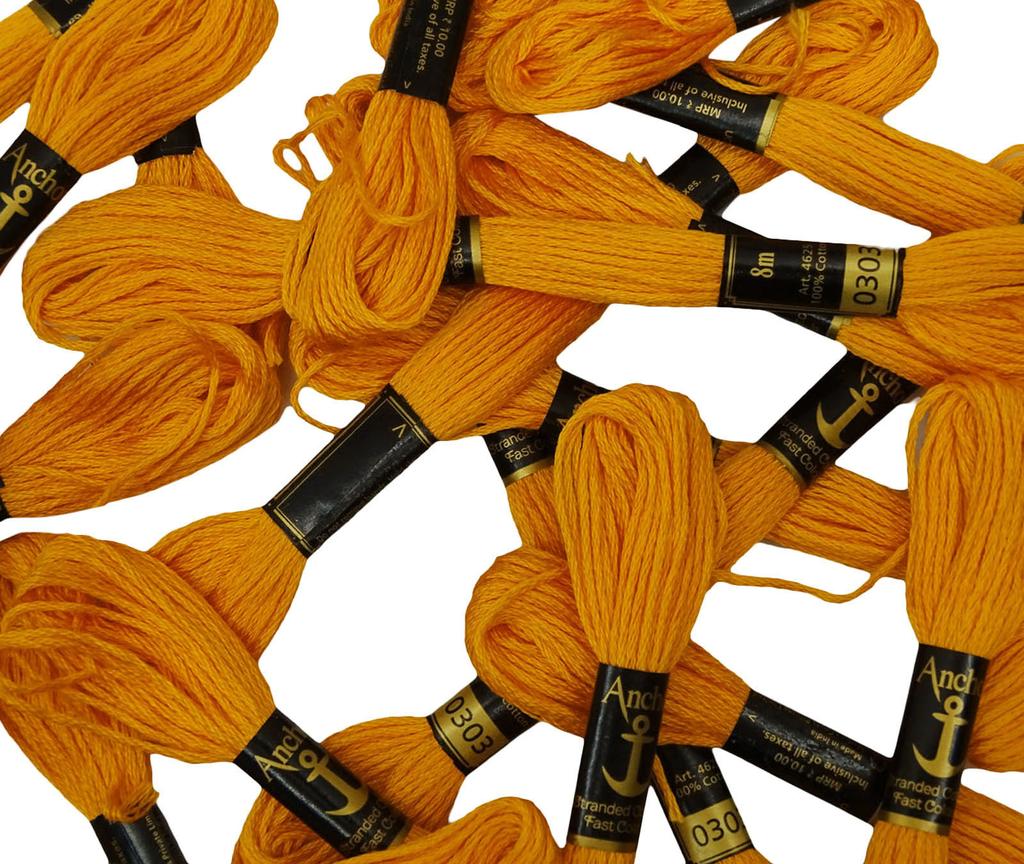 IBA Indianbeautifulart Stranded Cotton Thread Hand Cross Stitch Sewing Embroidery Floss Skeins-Fire